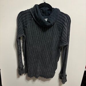 We The Free Distressed Ribbed Turtleneck Sweater